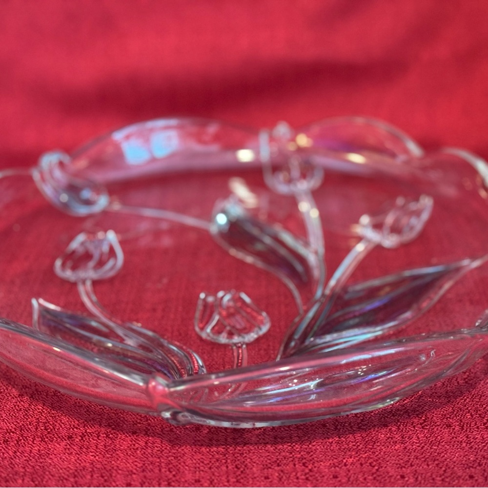 Mikasa Tivoli Crystal Tulip Serving Platter. 12” - Picture 2 of 3